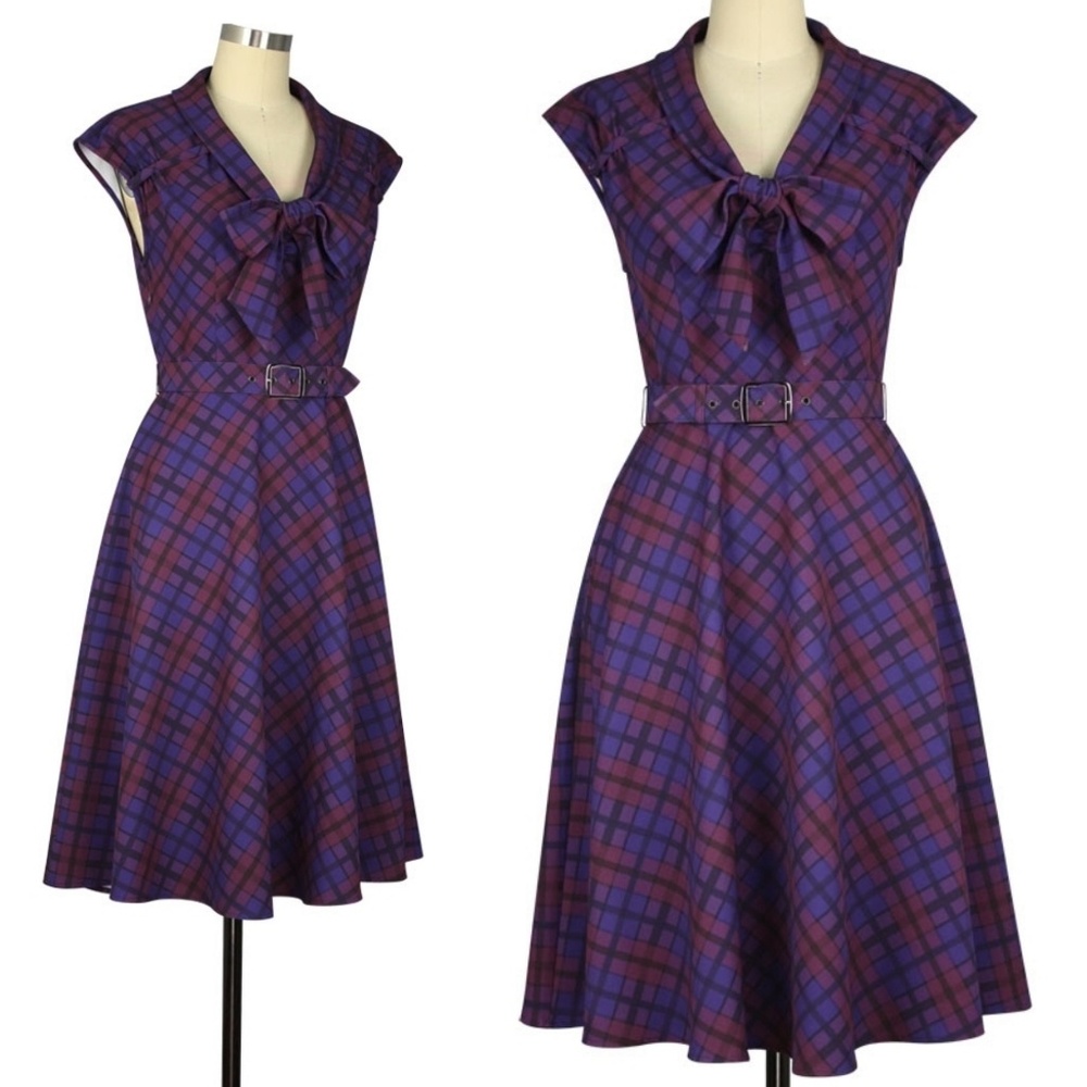 Plaid Pin Up Pocket Dress - Picture 2 of 8